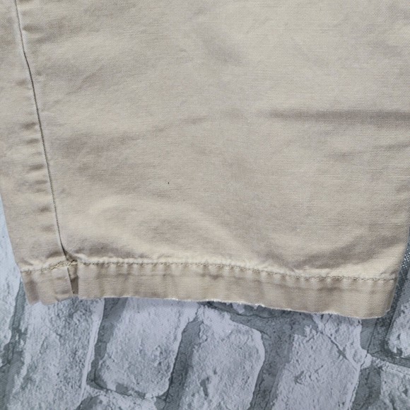 Eddie Bauer Heavy Duck Canvas Pants 38x32 Khaki Tan Outdoor Hiking Workwear - Picture 6 of 12